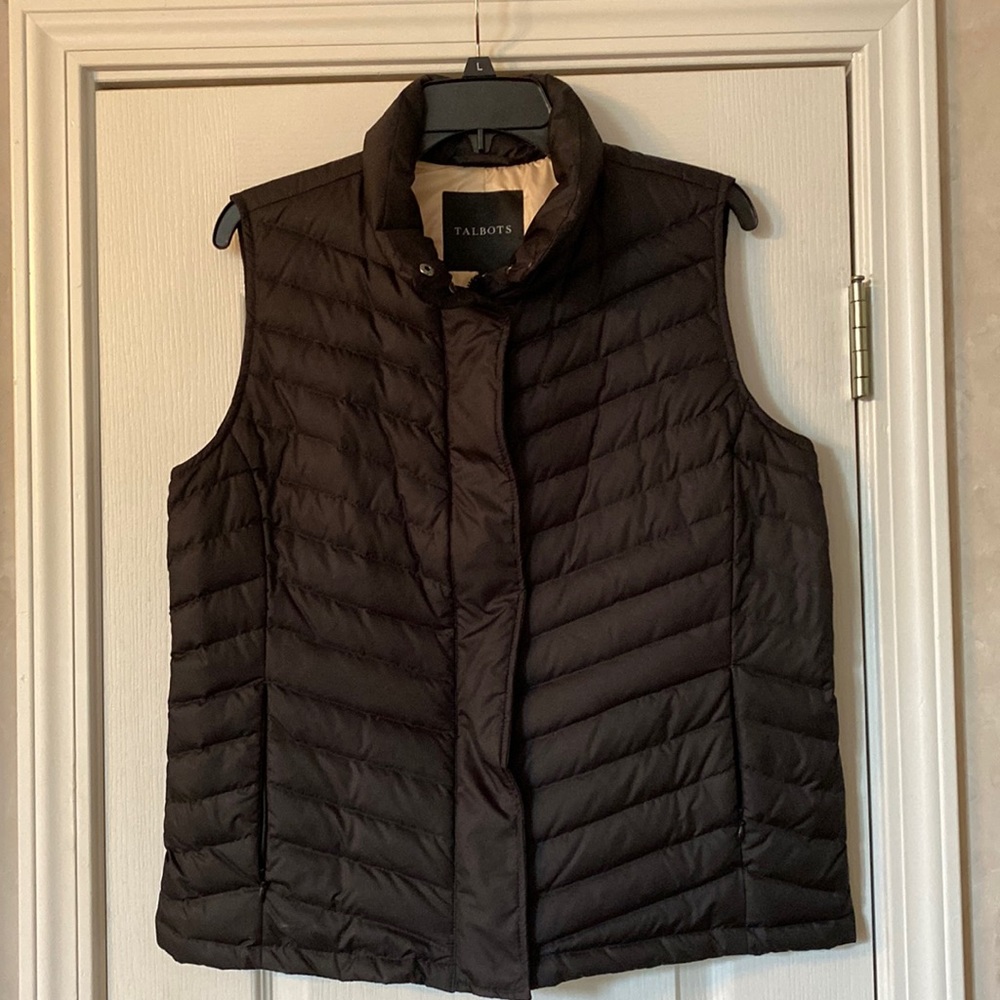 Talbots Black Puffer Vest